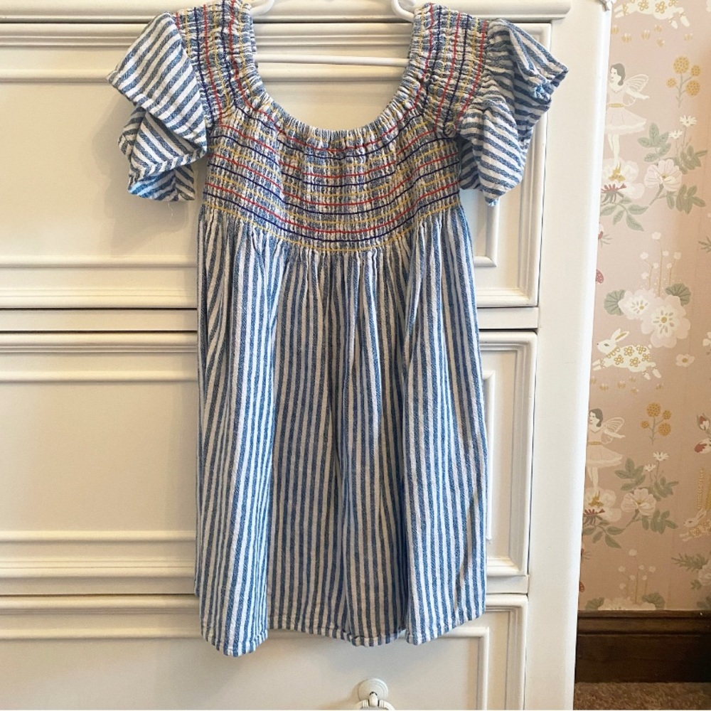 Cat & Jack Linen Blend Striped Dress